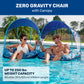 New Aqua Zero Gravity Pool Chair Float With Sunshade Canopy And Cup Holder - Blue Fern