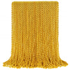 100 PCS Gold Bead Necklace, Gold Mardi Gras Christmas Oval Beads Necklaces 30.5'' Metallic Beaded Costume Necklaces Party Neckla