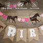 Horse Birthday Decorations - Happy Birthday Burlap Banner - Felt Horse Garland And Pennant Banner - Horse Party Supplies