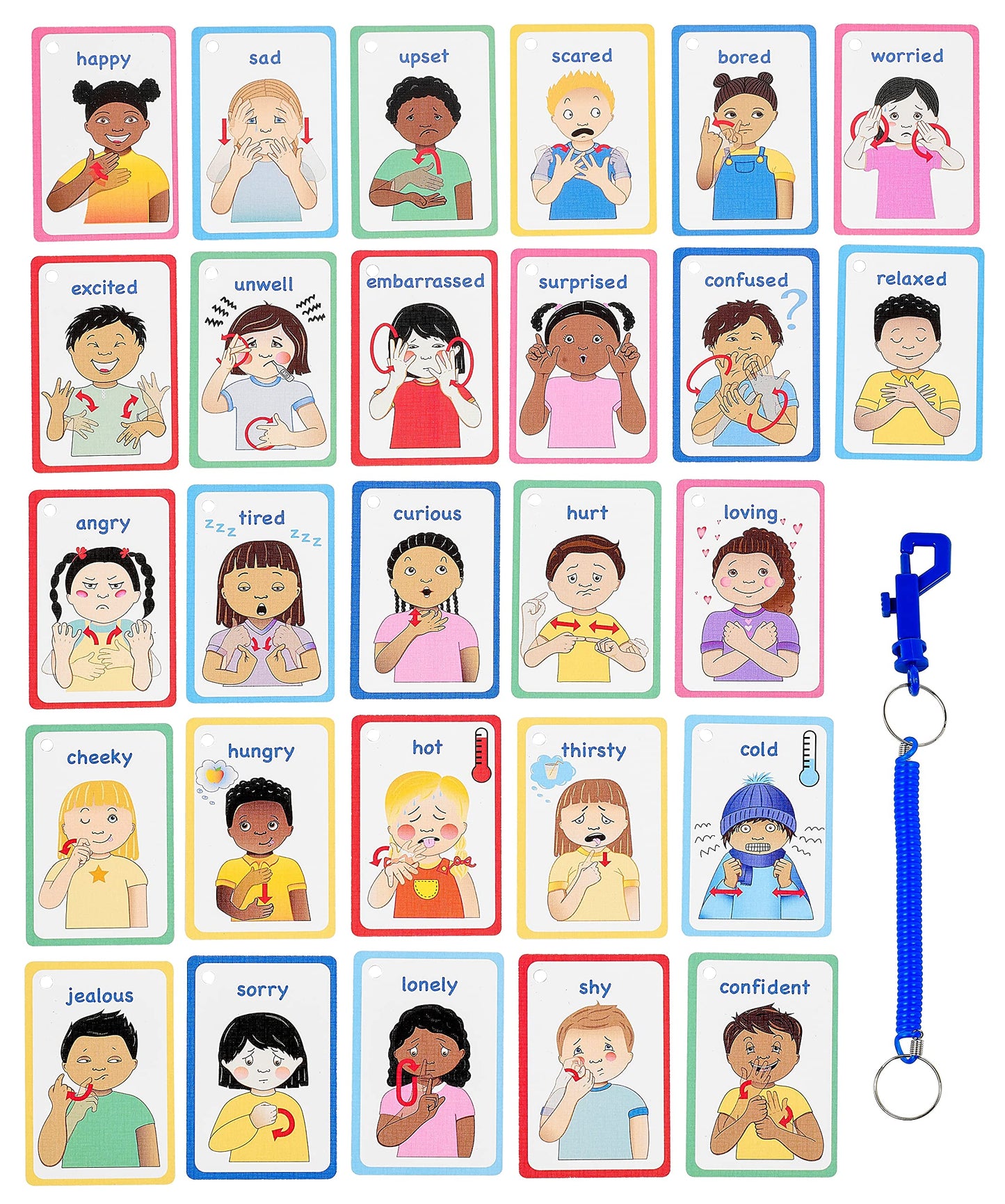 My Feelings And Emotions Asl Cards For Speech Delay Non-Verbal Or Deaf Children. 27 Visual Aid Cards, Developing Empathy And Soc