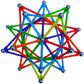 Magz Super 300 Magnetic Building Set Consisting Of 176 Magnetized Rods (2.3' Long) And 124 Nickel Plated Steel Balls (0.5' In Diameter) In A Wooden Box, Offered
