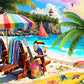 Springbok Tropical Paradise 1000 Piece Jigsaw Puzzle - Escape to a Tropical Paradise with This Colorful Beachside Image