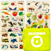 Quokka Toddler Puzzles Ages 2-4 In A Bag – 6 Montessori Wooden Puzzles For Toddlers 3-5 Year Old – Preschool Wood Game For Boys And Girls 4-6 – Gift For Learning Realistic Animals Fruits Vehicles