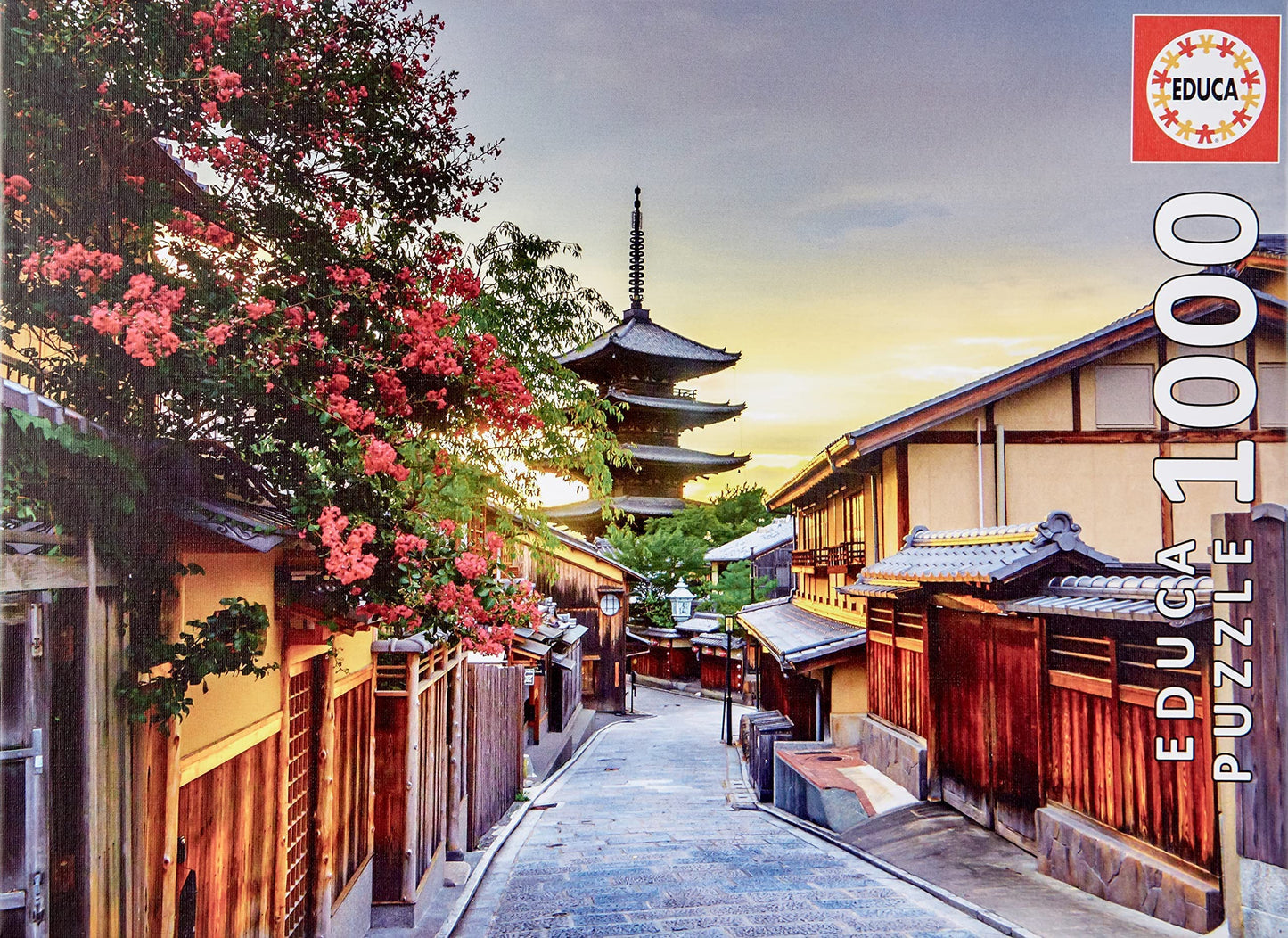Educa - Yasaka Pagoda  Kyoto  Japan - 1000 Piece Jigsaw Puzzle - Puzzle Glue Included - Completed Image Measures 26.8 x 18.9 - Ages 14+