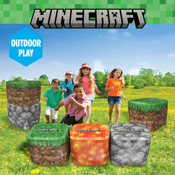 Playview Brands Six Officially Licensed Minecraft Kid Sized Giant Inflatable Building Blocks, Bunkrs 22''X22''X22''