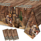BBTO 3 Pieces Western Tablecloths Cowboy Party Decorations Birthday Table Cover Wild West Happy Birthday Tablecloth Plastic West