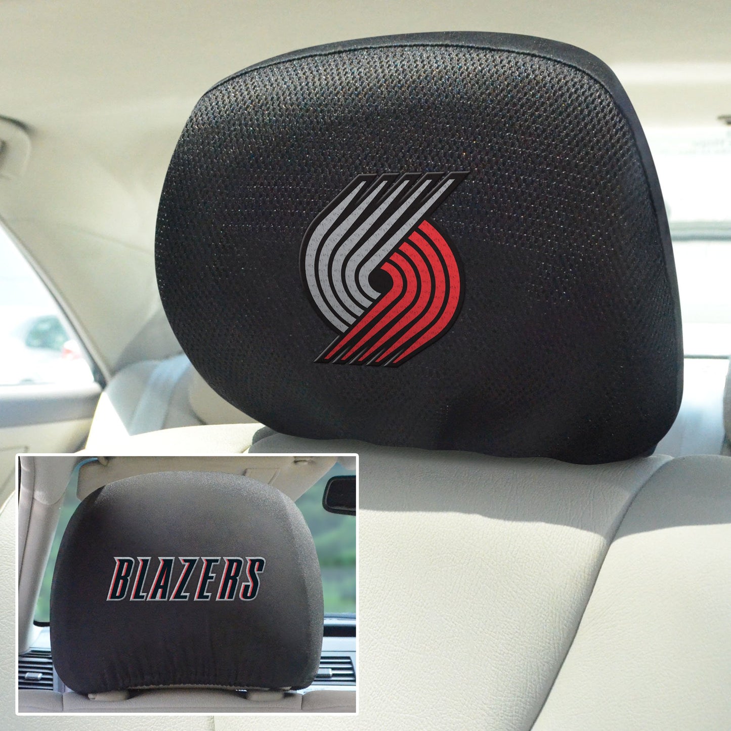 Fanmats - 14776 FANMATS NBA Portland Trail Blazers Polyester Head Rest Cover 10x13