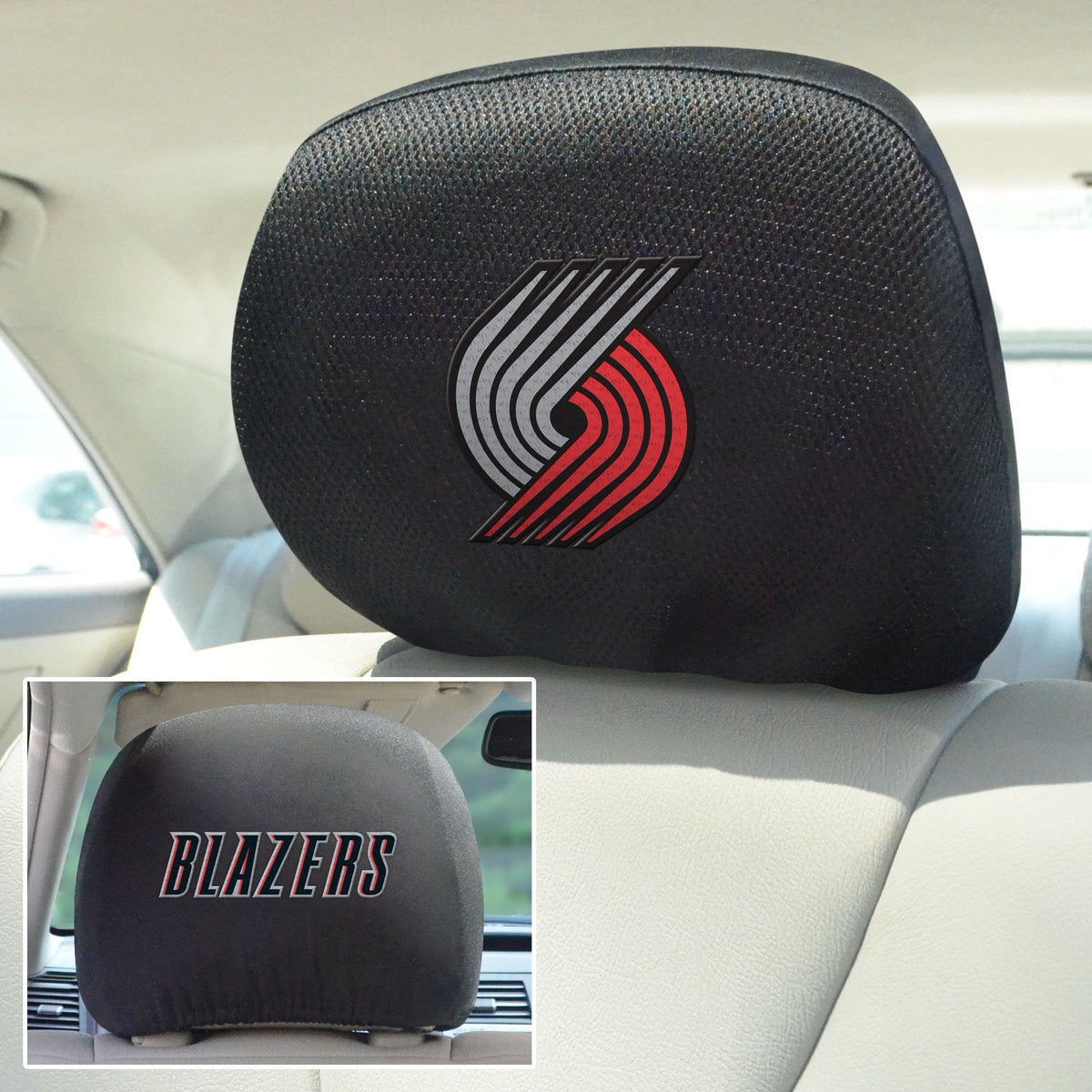 Fanmats - 14776 FANMATS NBA Portland Trail Blazers Polyester Head Rest Cover 10x13