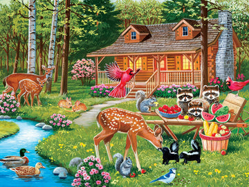 Masterpieces 400 Piece Jigsaw Puzzle For Adults, Family, Or Youth - Creekside Gathering - 18''X24''