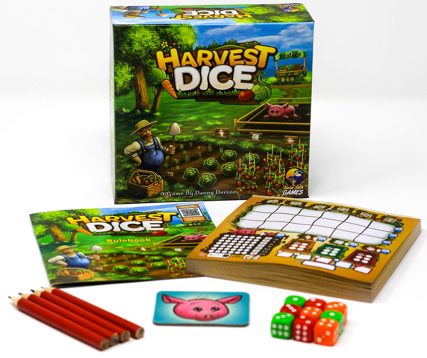 Grey Fox Games Harvest Dice Board Game, Roll And Write, 2-4 Players