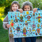 eeBoo: Upcycled Robots 100 Piece Puzzle  Perfect Project for Little Hands  Aids in Development of Pattern  Shape  and Color Recognition  Offers Children a Challenge  Perfect for Ages 5 and up