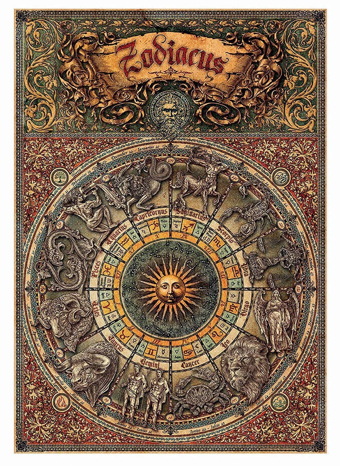 Educa - Zodiac - 1000 Piece Jigsaw Puzzle - Puzzle Glue Included - Completed Image Measures 26.8 x 18.9 - Ages 14+ (17996)