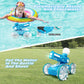 Tecnock Amphibious Remote Control Car Boat for Kids, 2.4GHz 4WD Water Squirt RC Stunt Car with LED Lights, 45-Minute Playtime, P