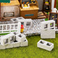 Deekin 100 Pcs Mini Cinder Blocks 1/12 Scale Mini Bricks Miniature Building Blocks for Dollhouse Accessories DIY Construction To