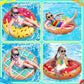 90Shine 7Pcs Donut Pool Floats: Doughnut Swimming Rings With 13.5' Beach Balls - Inflatable Tubes Floaties Toys For Kids Adults