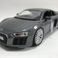 Maisto Audi R8 V10 Plus Model Car - 1:24 Scale - Metallic Grey - FBA_1634 - Metal Construction