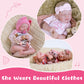EKOKIZ Reborn Baby Dolls 18-Inch Soft Skin Realistic Baby Dolls Cloth Body Sleeping Girl Baby Dolls That Look Real Newborn Baby