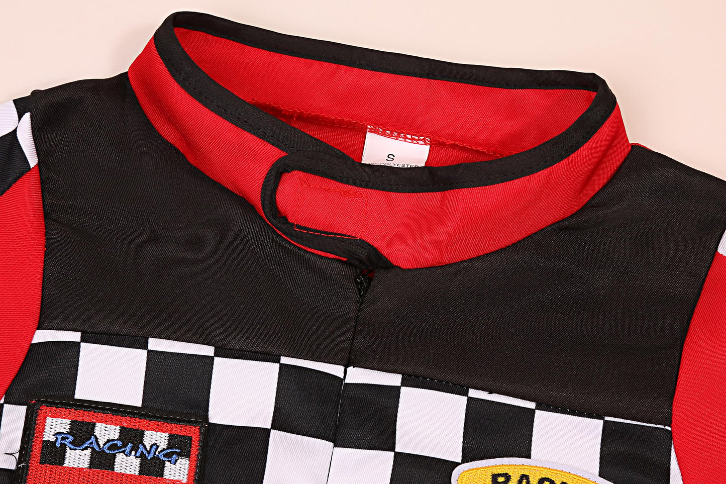 Gomukot Direct Kids Race Car Driver Costume Set Boys Girls Racer Jumpsuit Halloween Racer Cosplay Dress Up (9-10 Years) Black An