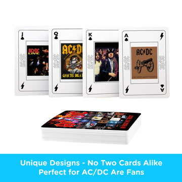 Aquarius Ac/Dc Playing Cards - Acdc Themed Deck Of Cards For Your Favorite Card Games - Officially Licensed Ac/Dc Merchandise & Collectibles - Poker Size With Linen Finish