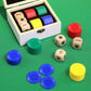 Fun Left Right Roll Dice Game Set  Include 3 1-inch Wooden Dices and 48 Pcs Chips in White Wooden Box  Easy to Store and Carry Around for Travel