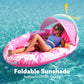 Sloosh Pool Floats With Canopy - Xl Oval Pool Raft Inflatable Float For Adults With Adjustable Sun Shade Cover, Swimming Pool Ta