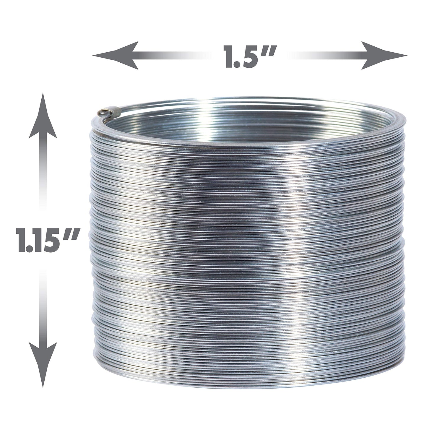 Just Play Slinky Jr. Walking Spring Toy, 5-pack Small Metal Slinkys, Multi-color, Ages 5 Up, Model 03160