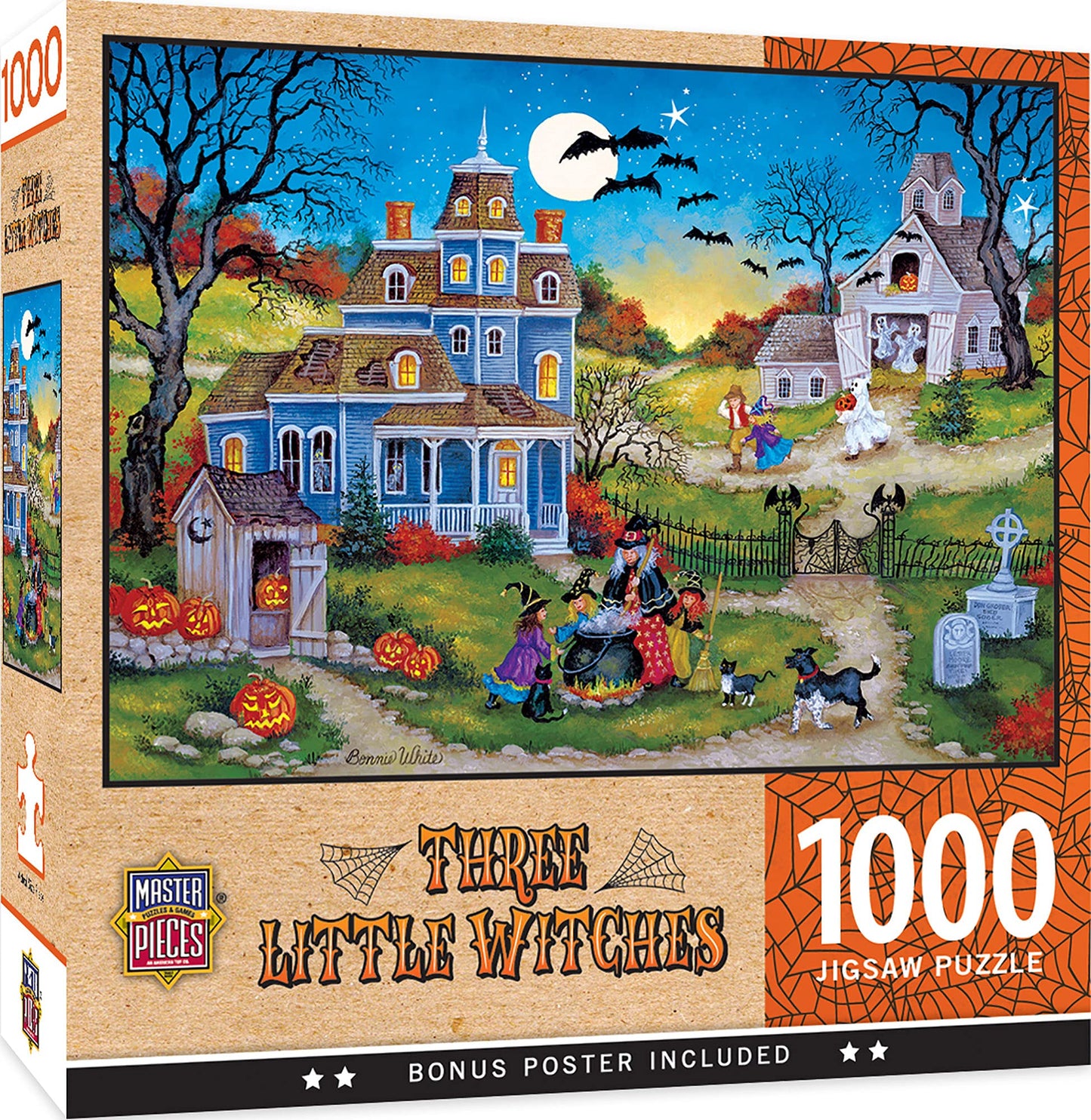 Masterpieces 1000 Piece Halloween Jigsaw Puzzle - Three Little Witches - 19.25''X26.75''