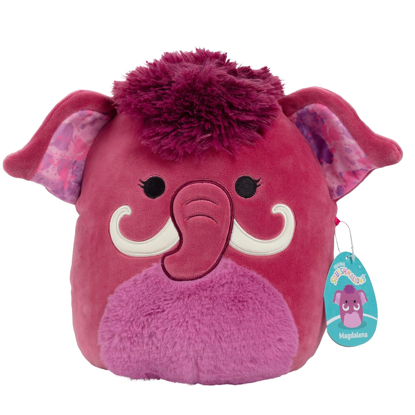 Squishmallows 10-Inch Magdalena The Easter Mammoth Plush - Soft Magenta Stuffed Animal Toy for Kids, Girls & Boys