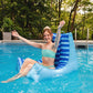 Big Joe Captain'S Float No Inflation Needed Pool Lounger, Ripple Blue Double Sided Mesh, Quick Draining Fabric, 3 Feet