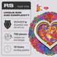 Unidragon Original Wooden Puzzle Mandala Conscious Love Royal Size 17.7 X 17.7 In (45 X 45 Cm) Puzzle For Adults And Kids Brain Teaser, Beautiful Gift Package