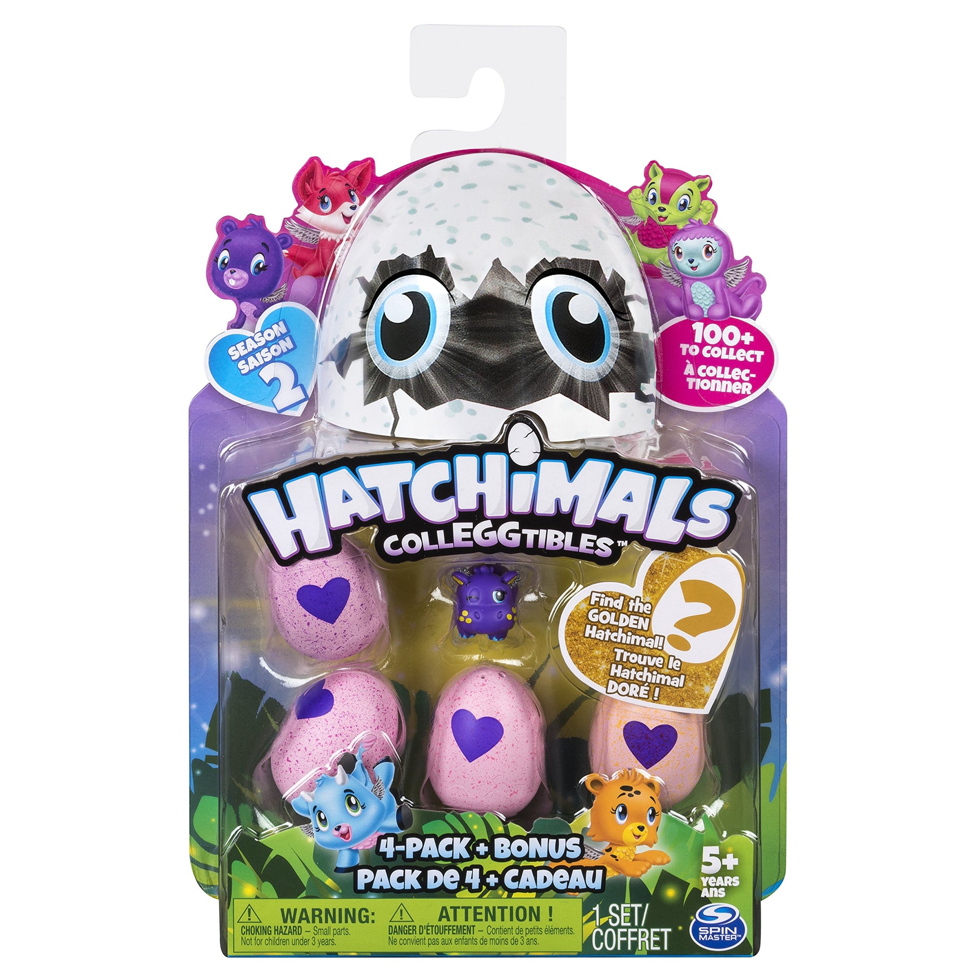 Hatchimals 6041338 'Season 2 Colleggtibles Plus Bonus Figure, Assorted,Pink,Purple