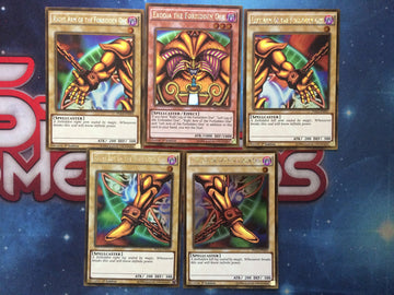 Konami Yugioh Exodia The Forbidden One Full Card Set Premium Gold Return Of The Bling Edition