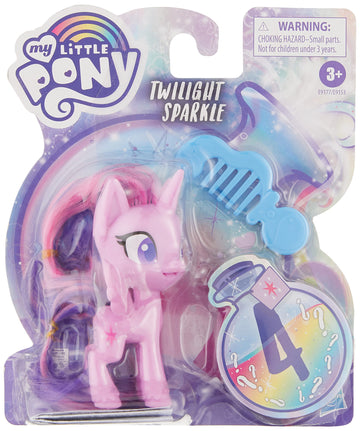 My Little Pony Twilight Sparkle Potion Pony Figure - 3-Inch Purple Pony Toy With Brushable Hair, Comb, And 4 Surprise Accessories