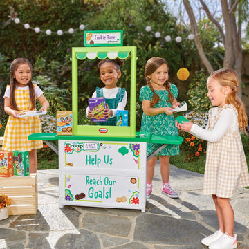 Little Tikes Girl Scout Cookie Booth With 19 Accessories, Cookie Selling Pretend Play Toy, For Indoor And Outdoor, For Kids Ages
