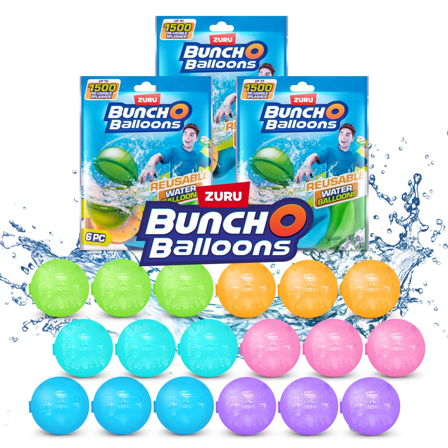 Bunch O Balloons Reusable Water Balloons 18 Pack By Zuru