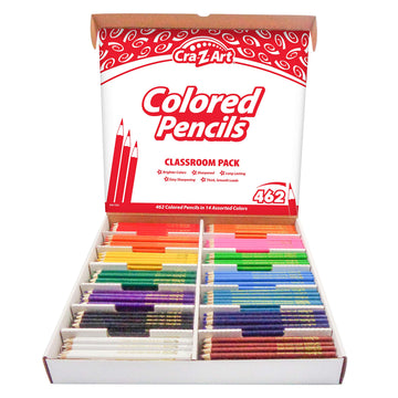 Cra-Z-Art Colored Pencils Bulk Class Pack 462ct 14 Assorted Colors