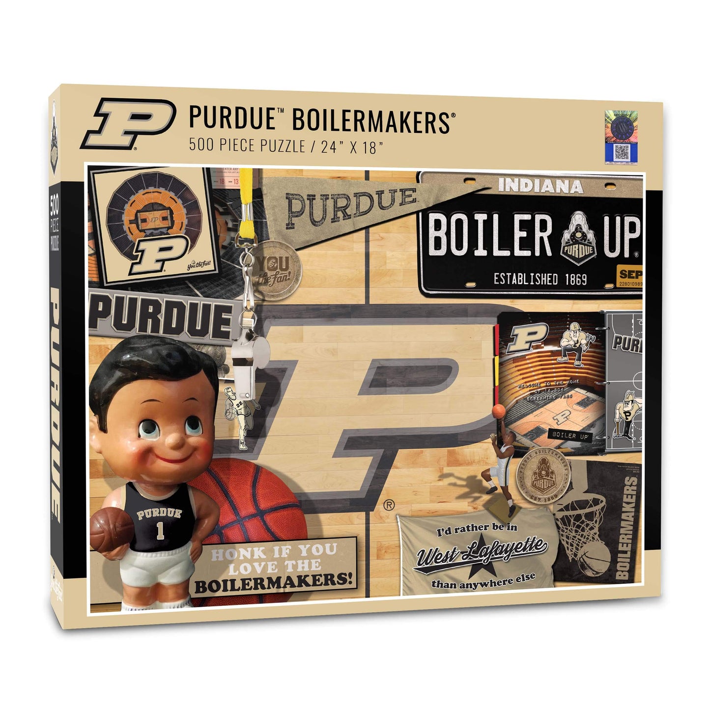 Youthefan Ncaa Purdue Boilermakers Bb Retro Series Puzzle - 500 Pieces, Large
