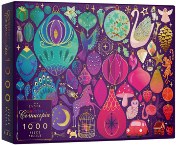 Christmas Puzzle - Christmas Cornucopia | Christmas Puzzles 1000 Pieces | Puzzles For Adults 1000 Pieces And Up | Puzzle Jigsaws Size 28 X 20 Inches | Elena Essex Puzzles