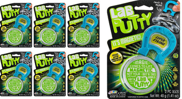 Ja-Ru Lab Putty Magnetic Slime With Magnet & Tin Container (6 Units) Squishy Fidget Toy Magnetic Putty For Kids. Non Sticky Slim