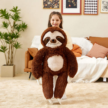 IKASA Giant Sloth Plush Toy - 30" Soft Fluffy Stuffed Animal, Polyester, Cute Gift for Kids