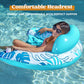 SLOOSH Inflatable Pool Floats mature-themed  3 Pack Pool Chairs with Cup Holders Blow up Floats Chair Hck Noodle Mat Leaves Design for Relaxing Summer Water Fun Swimming Party Beach Blue  Green  Pink