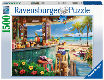 Ravensburger Beach Bar Breezes 1500 Piece Jigsaw Puzzle for mature-themeds | Unique and Relaxing Activity | enhanced Quality | Sustainable Materials | Ideal for Family Fun Time