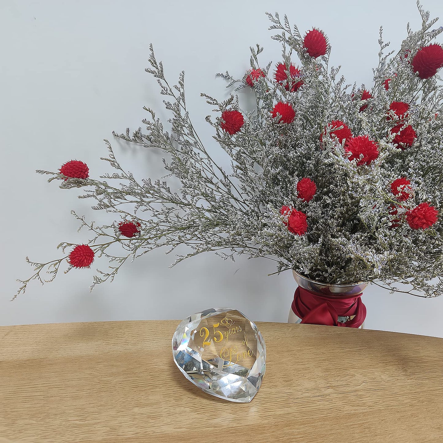 25Th Anniversary Crystal Gifts For Husband Wife Boyfriend Or Girlfriend, 25Th Wedding Anniversary Valentines Day Romantic Gifts