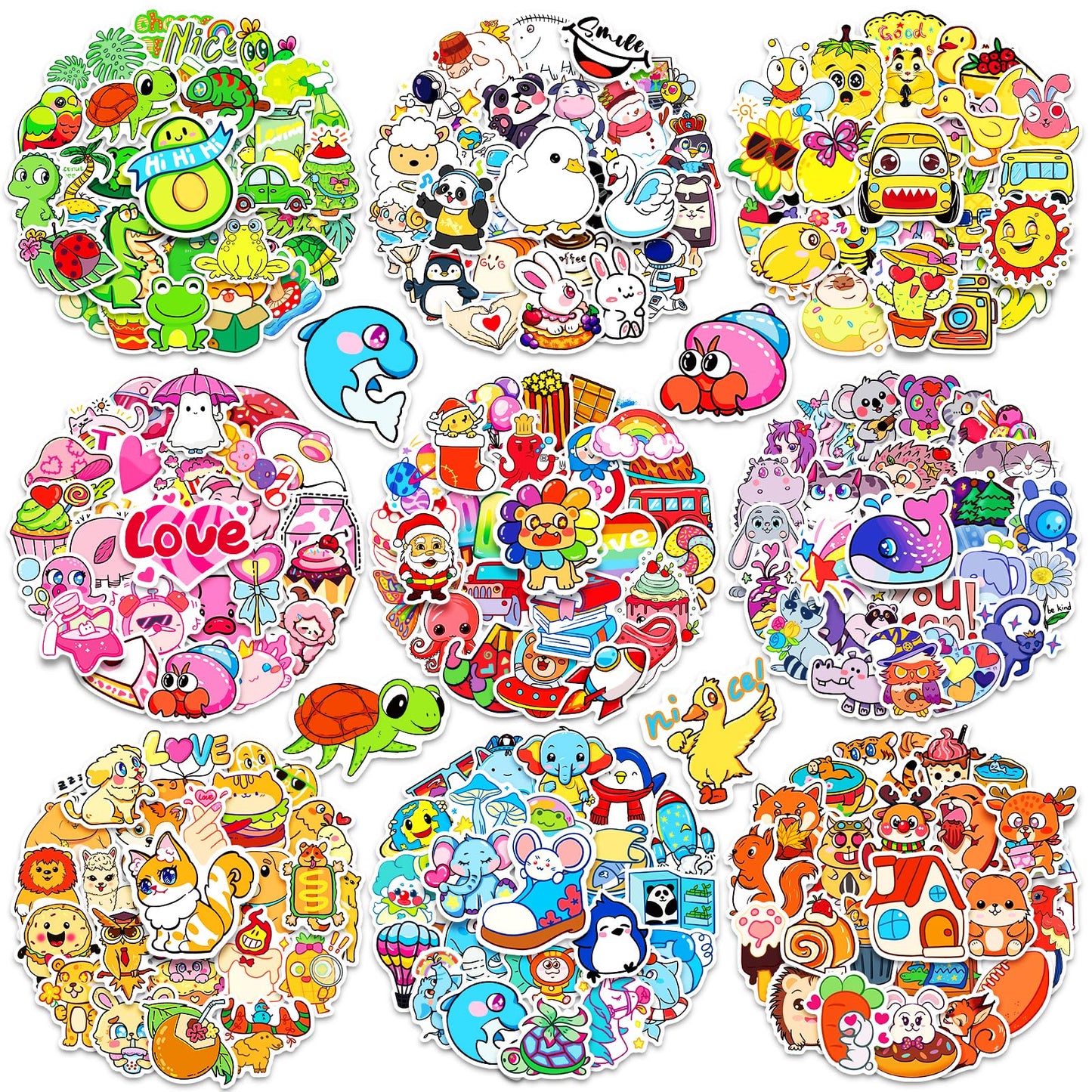 600Pcs Stickers For Kids, Water Bottle Stickers, Vinyl Waterproof Scrapbook Cute Bulk Stickers Pack For Laptop Skateboard Comput