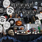 Wood Homing 51PCS Cholo Birthday Party Decorations, Black Theme Balloons, Happy Birthday Banner, Cake Topper, Paper, Latex, White