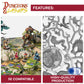 Dungeons & Lasers Fantasy Props Dnd Accessories Pack - 109 Piece Set Includes Miniature Elements And Bits For Tabletop Terrain A