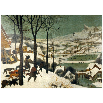 Mypuzzle Hunters In The Snow 1565 By Pieter Bruegel The Elder - Premium 1000 Piece Jigsaw Puzzle For Adults