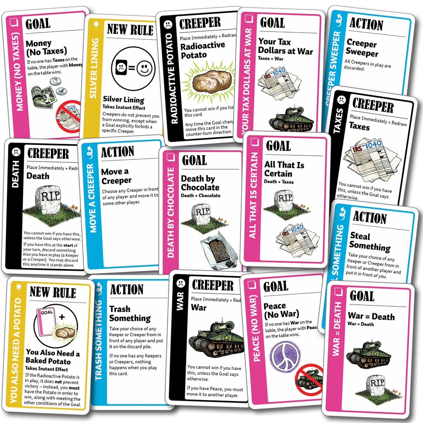 Looney Labs Fluxx Creeper Pack Expansion - 2-6 Players - Card Games for Family - 5-30 Mins of Gameplay - Games for Family Game N