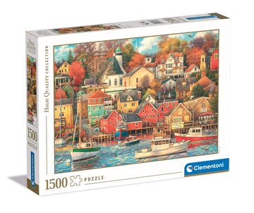 Clementoni 31685 Puzzzle Harbor 1500Pcs Collection Good Times Harbour 1500 Pieces, Made In Italy, Jigsaw Puzzle For Adults, Multicolor, Medium