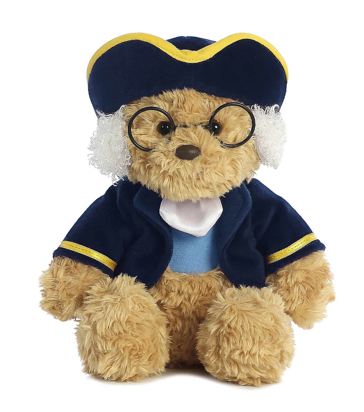 Aurora® Snuggly Ben Franklin Bear Stuffed Animal - Comforting Companion - Imaginative Play - Brown 10 Inches
